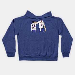 Stefon Diggs and Josh Allen Celebration Kids Hoodie